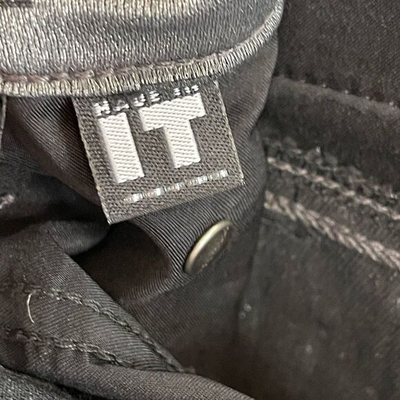 VERSACE Grecian print black and silver designer Pants. 29 - Picture 6 of 12